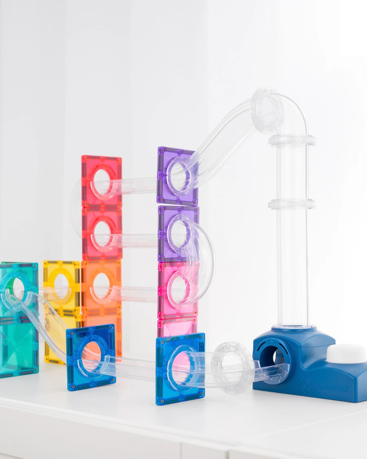 Connetix Magnetic Tiles - Ball Run Launcher Pack (47 pc)