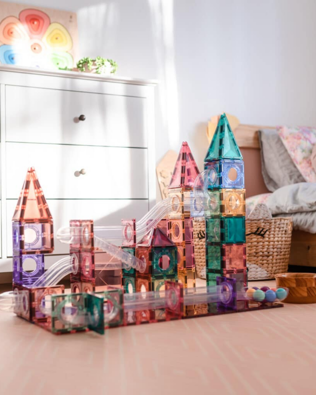 Connetix 106 Piece Pastel Ball Run Pack