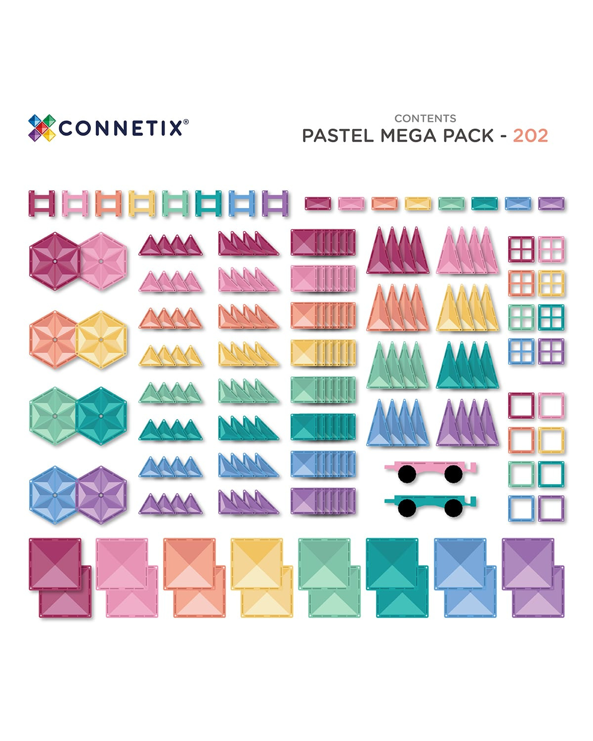 Connetix Pastel Mega Pack (202 pc) 