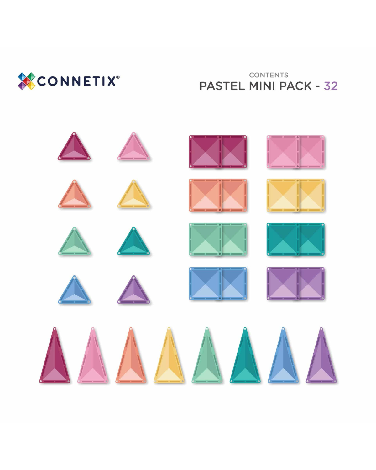 Connetix - Pastel Mini Pack (32 pc) 