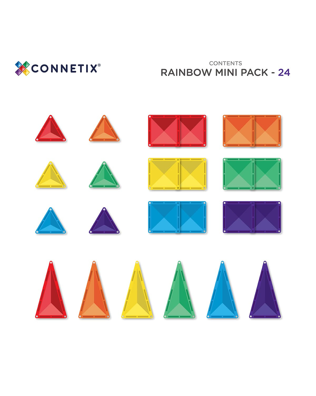 Connetix - Rainbow Mini Pack (24 pc) 