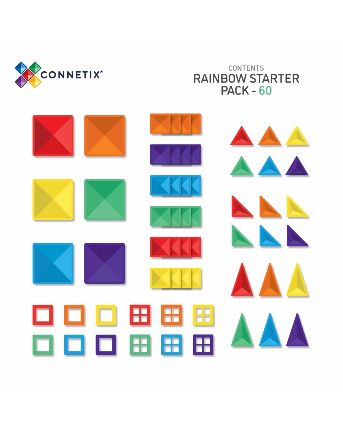 Connetix - Rainbow Starter Pack (60 pc)