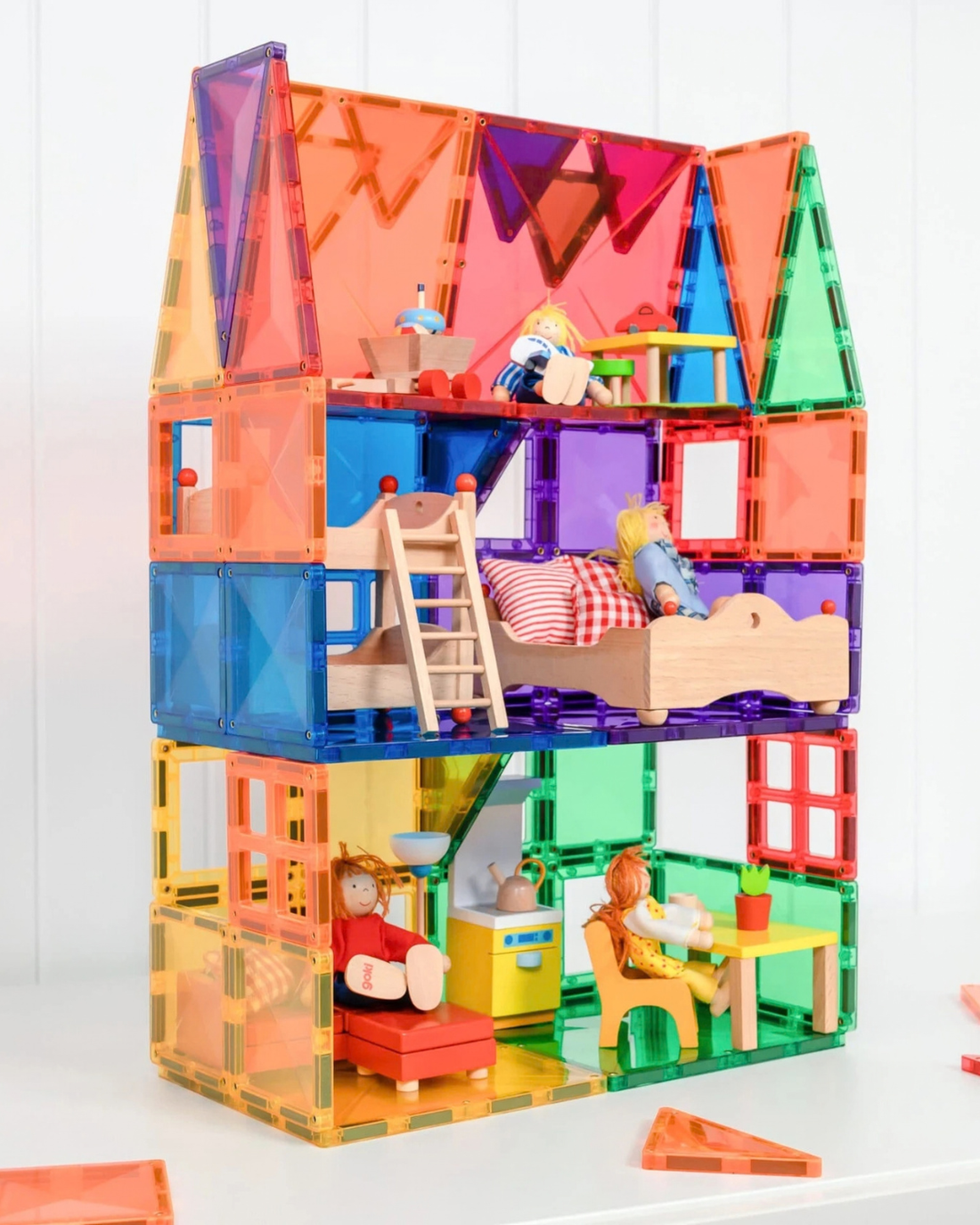 Connetix Magnetic Tiles - Rainbow Starter Pack 60 pc 