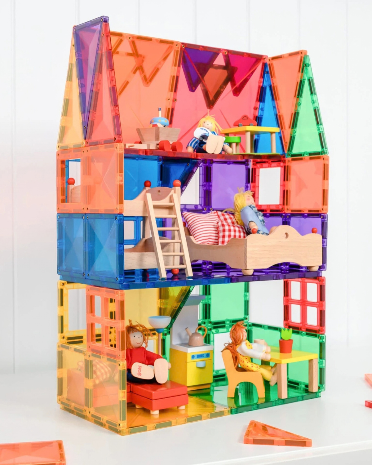Connetix Magnetic Tiles - Rainbow Starter Pack 60 pc 