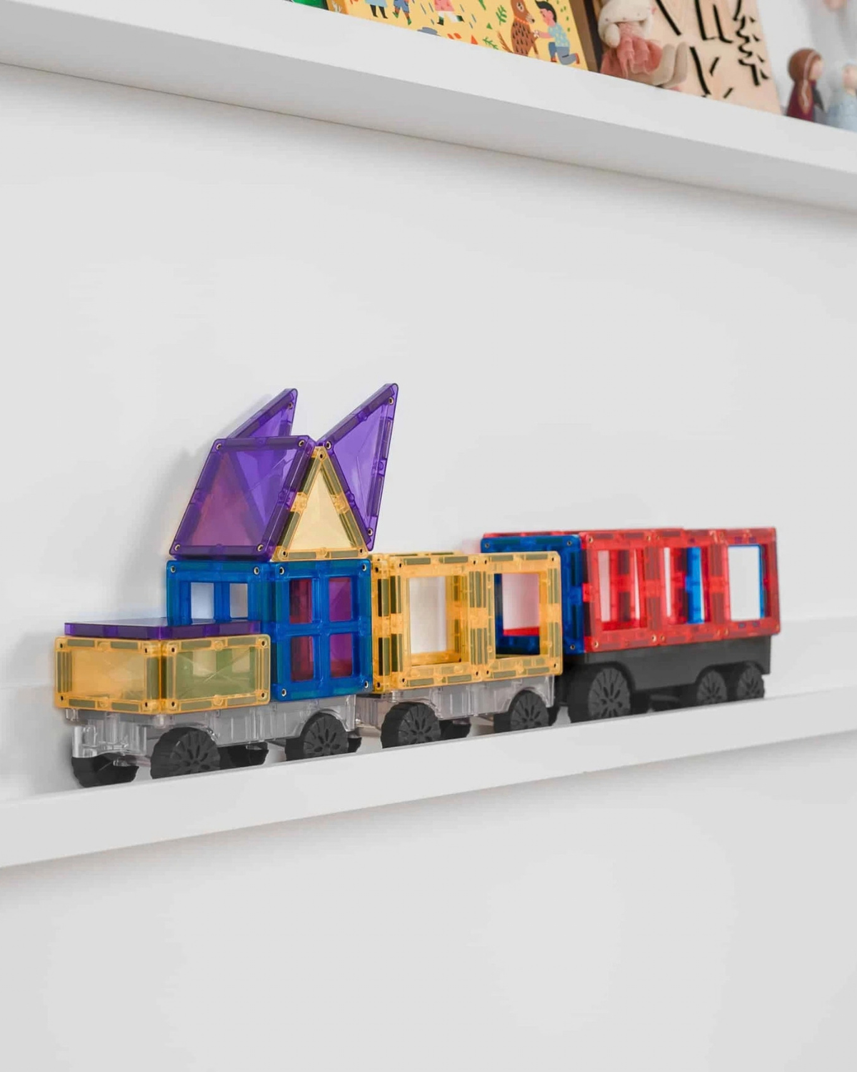 Connetix Magnetic Tiles - Rainbow Transport Pack (50 pc)