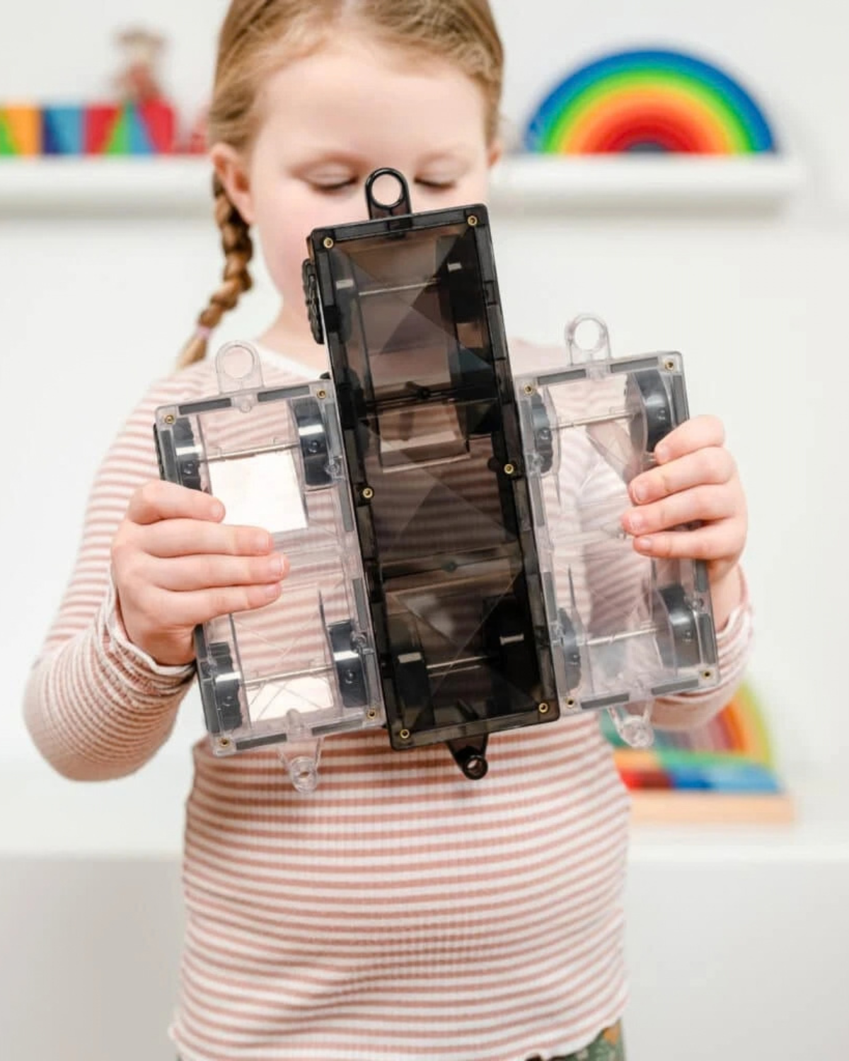 Connetix Magnetic Tiles - Rainbow Transport Pack (50 pc)
