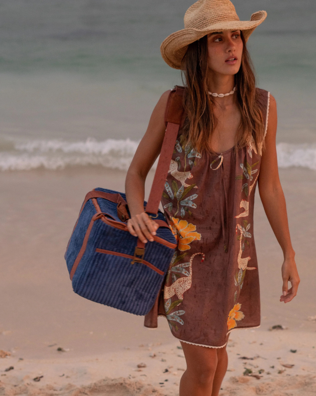 The Large Cord Cooler Bag in Lagoon by Wandering Folk 🌼