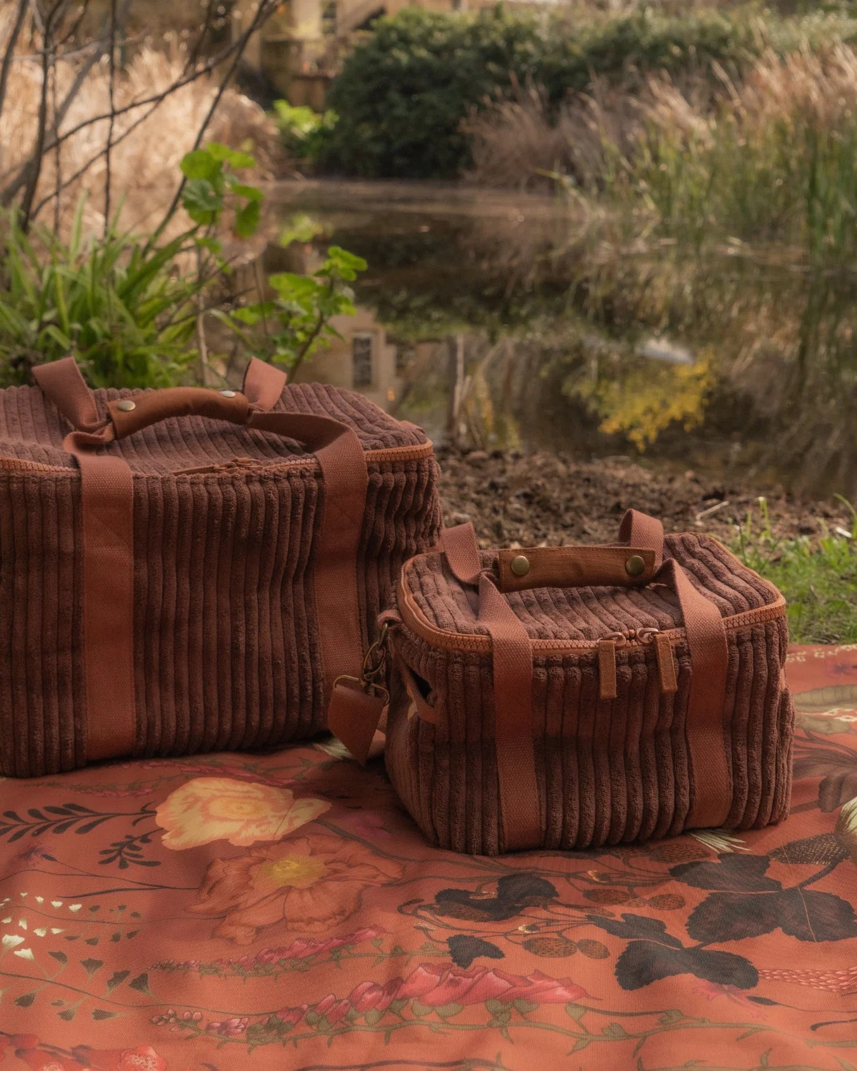 Wandering Folk Cord Insulated Cooler Bag - Chocolate (Mini) 