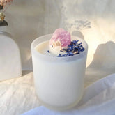 Crystal Candle - Coconut lime with Amethyst (Meditation + Balance) - Seventeen70 Botanicals