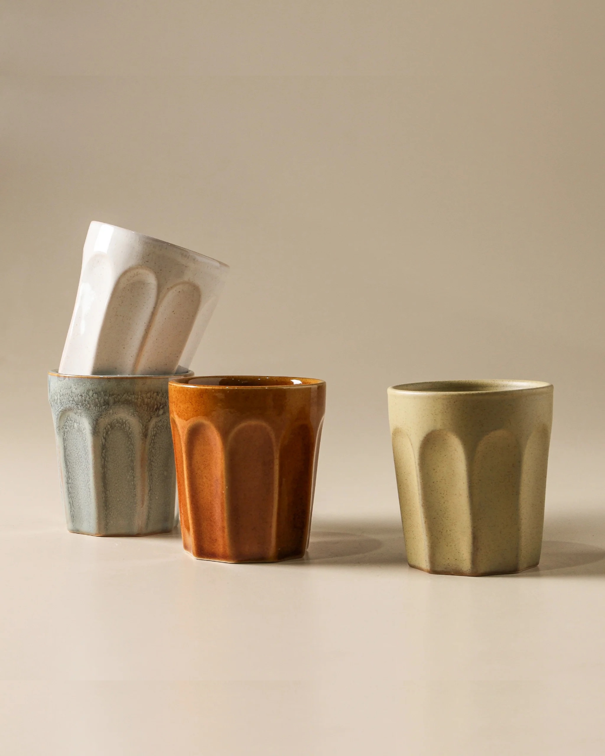 Favourite Sips - Earthy Tones Ritual Latte Cup (4 Pack) by Indigo Love Collectors 