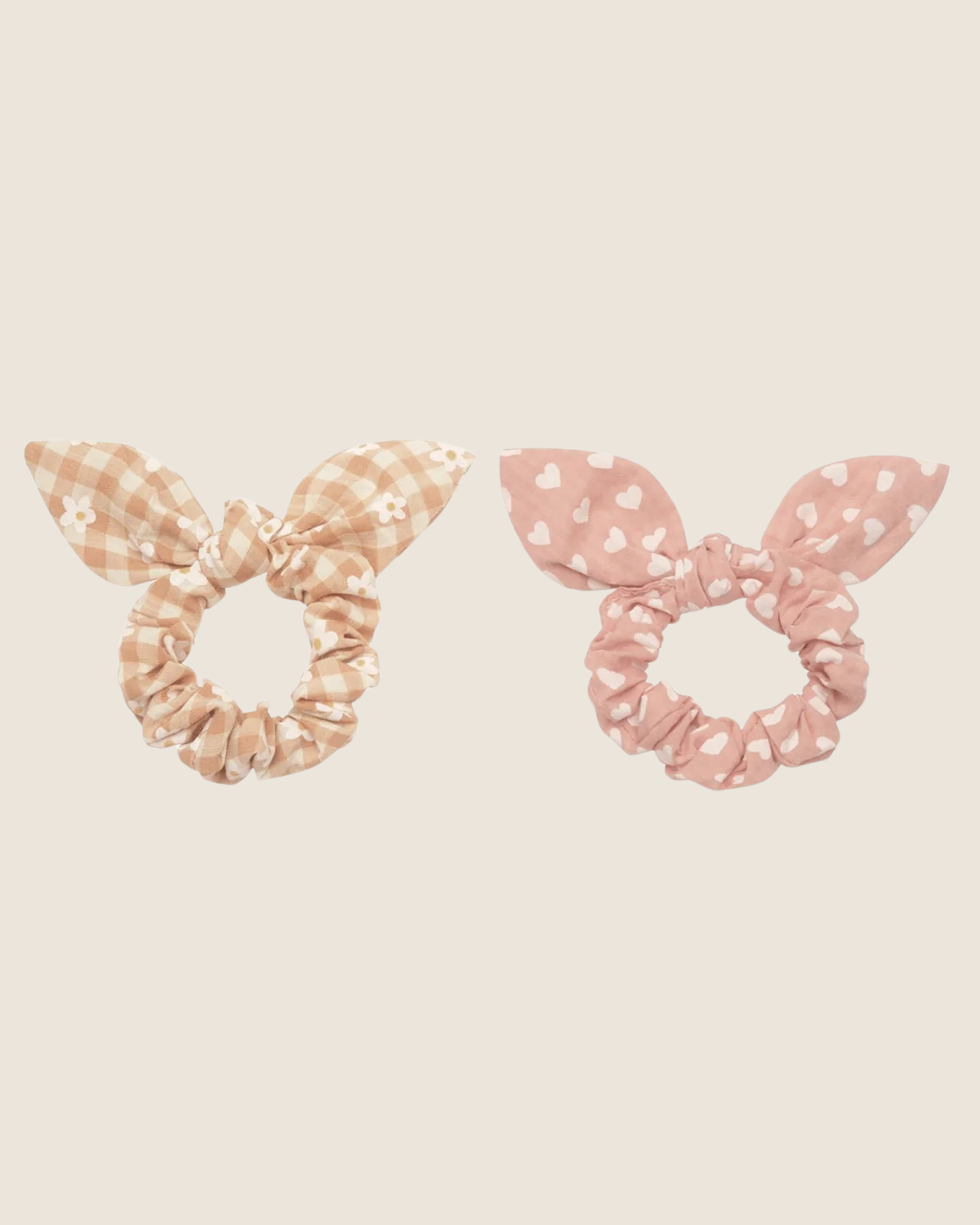 Daisy Gingham Bunny Ears Scrunchies by Rockahula Kids