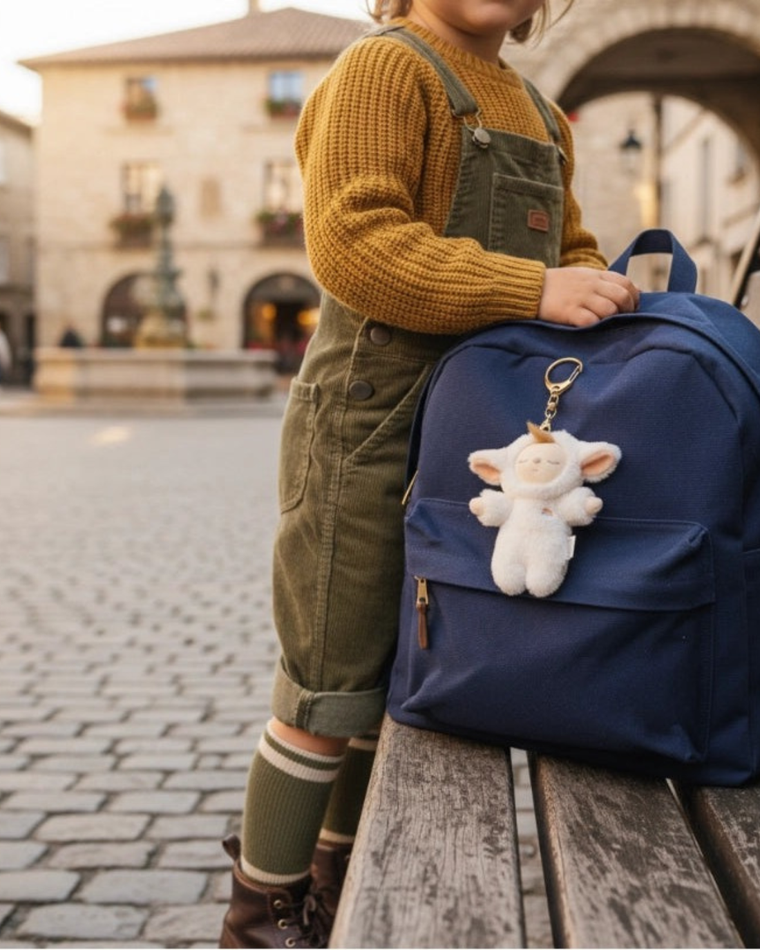 Dinkum Cozy Bag Charm - Lamby Pookie by Ollie Ella