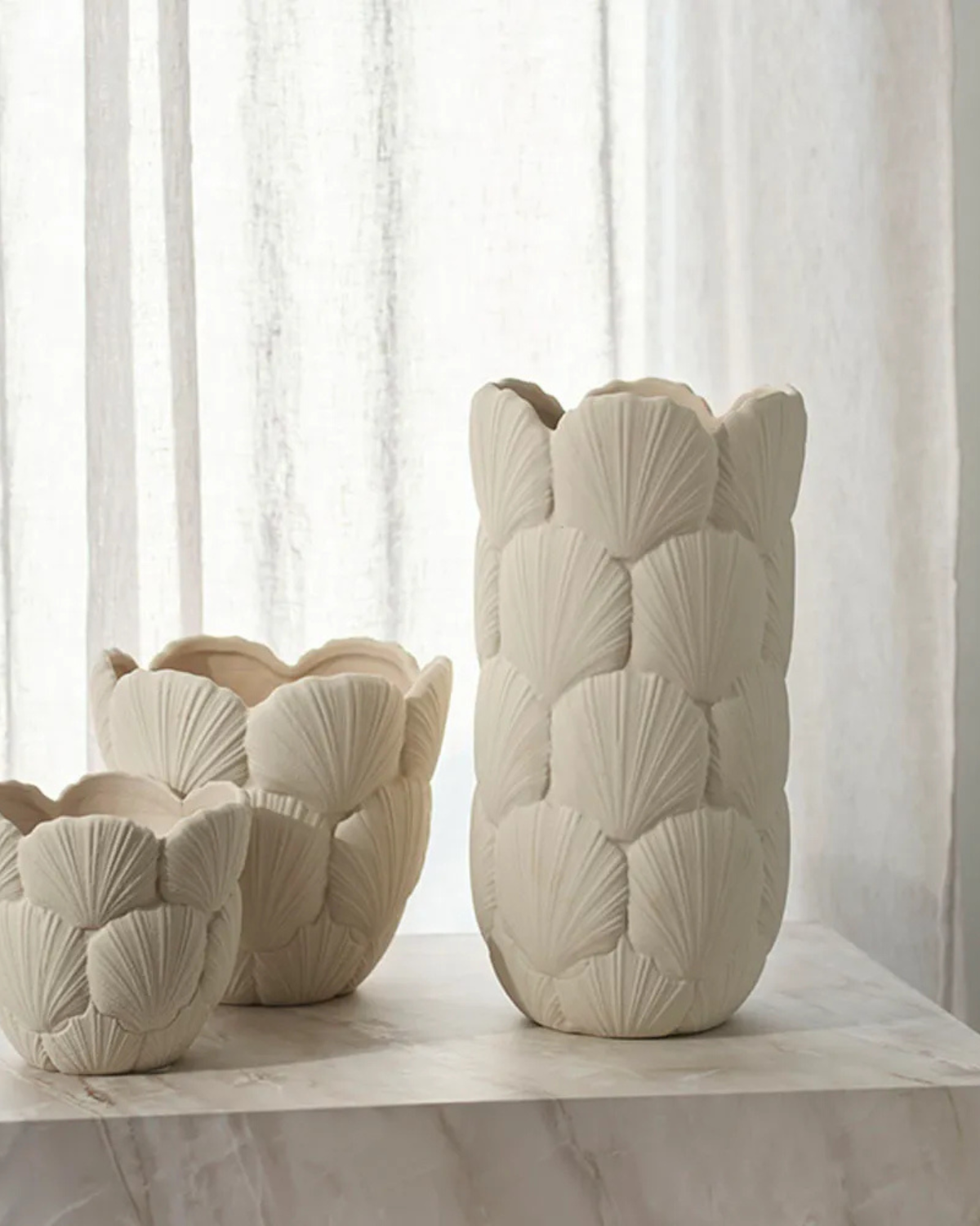 Elysian Pot - Shell by Floral Interiors