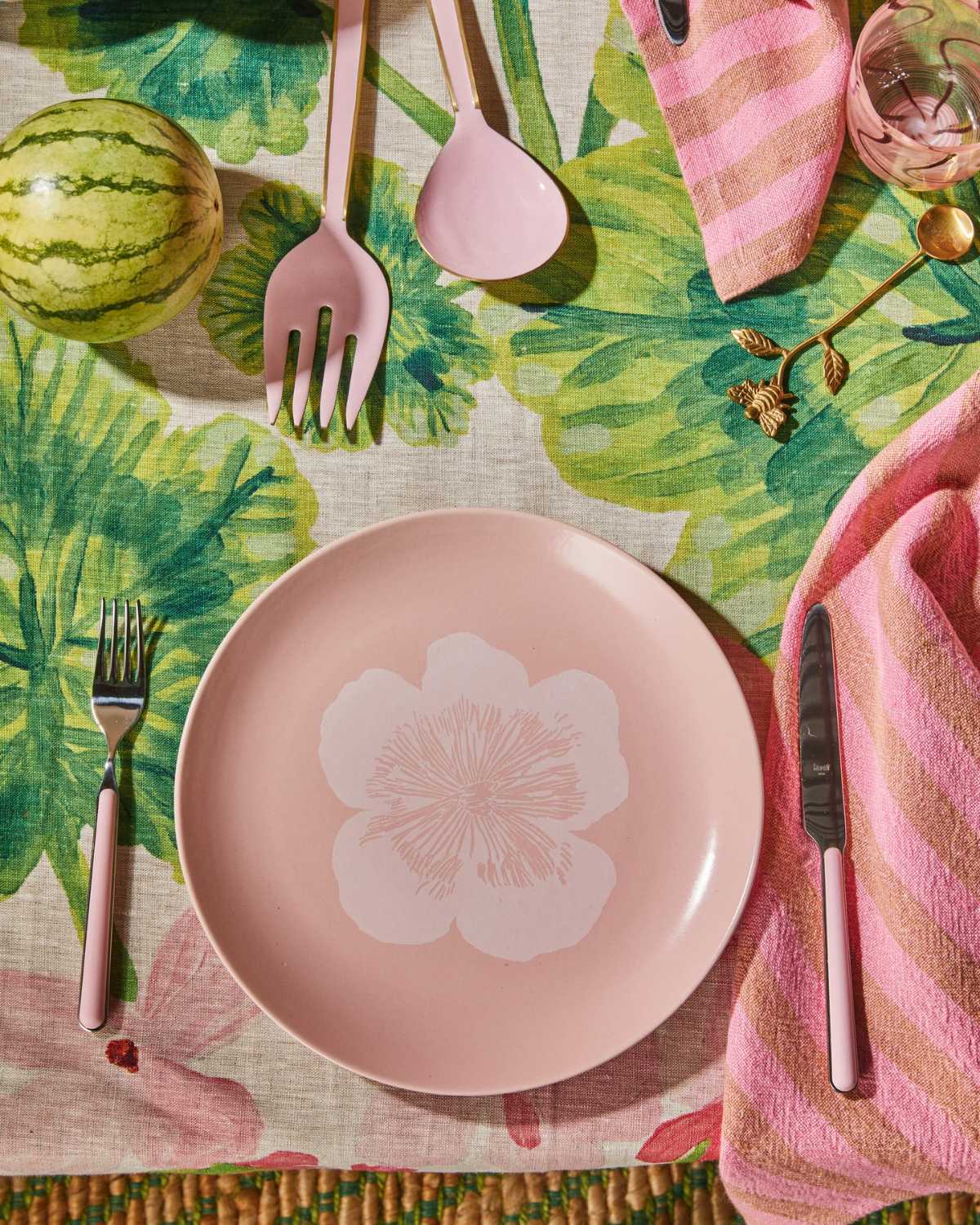 Bonnie &amp; Neil Enamel Rose Salad Servers (Set of 2)