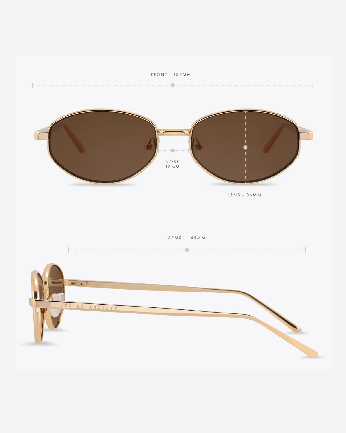 Status Anxiety Enigma Sunglasses - Gold 