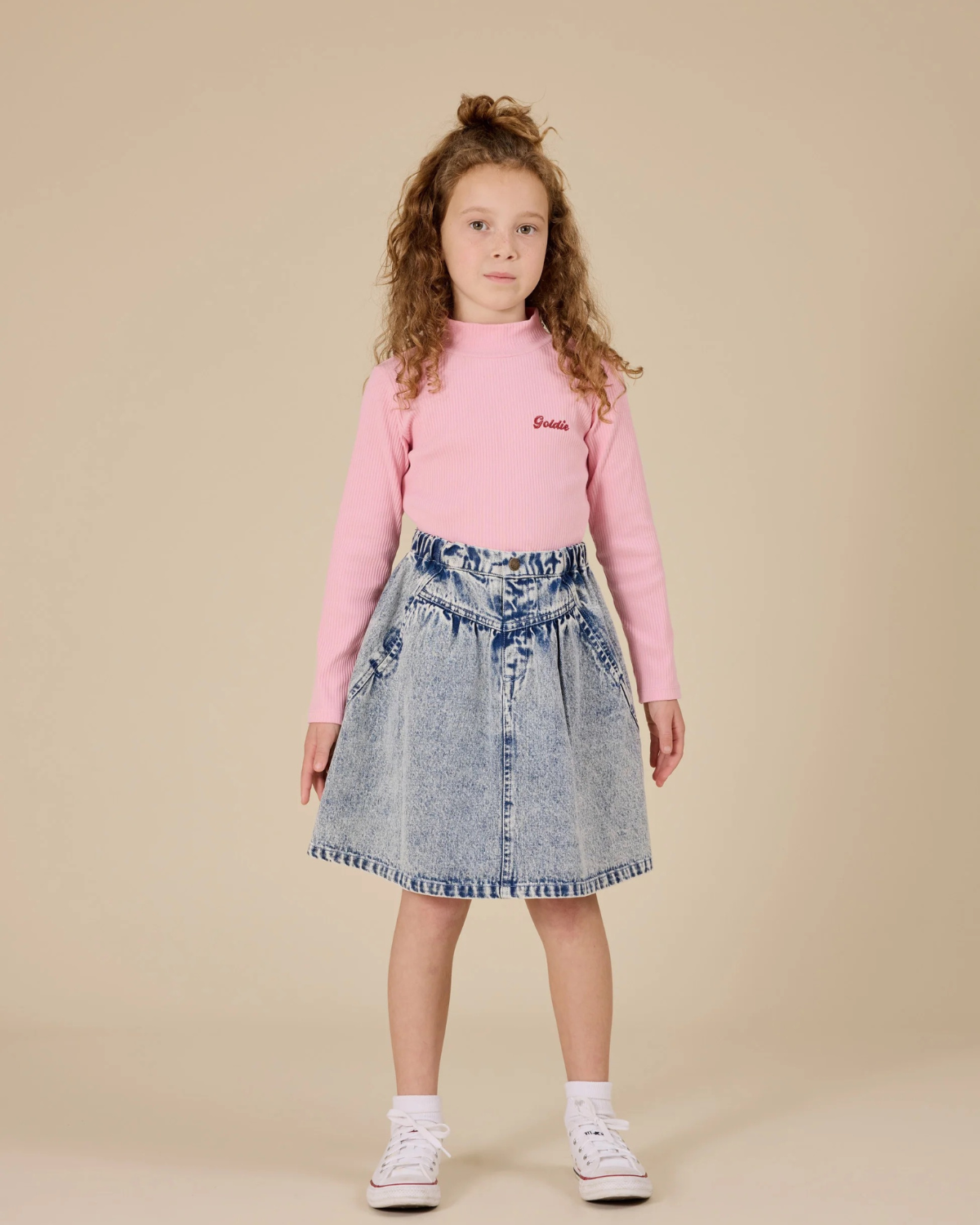 Goldie + Ace - Kids Esta A-Line Denim Skirt 