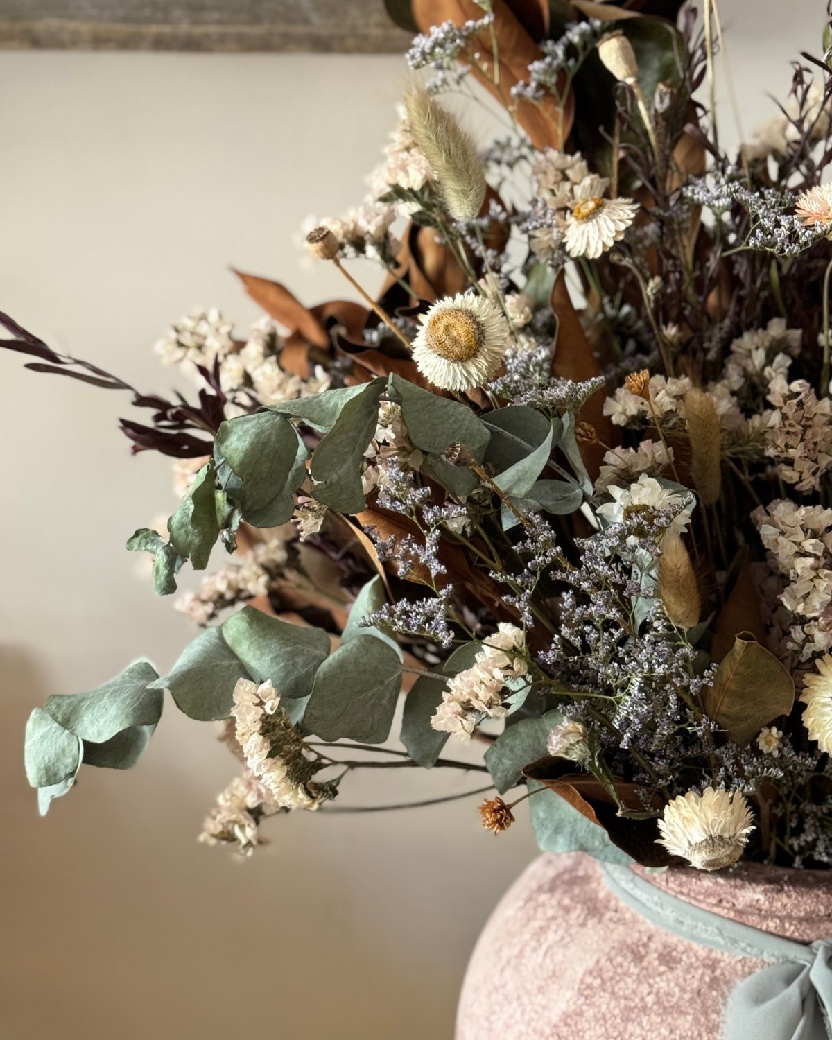 Big &amp; Bold Vintage Stone - Everlasting Flower Arrangement Polly &amp; Co Muswellbrook