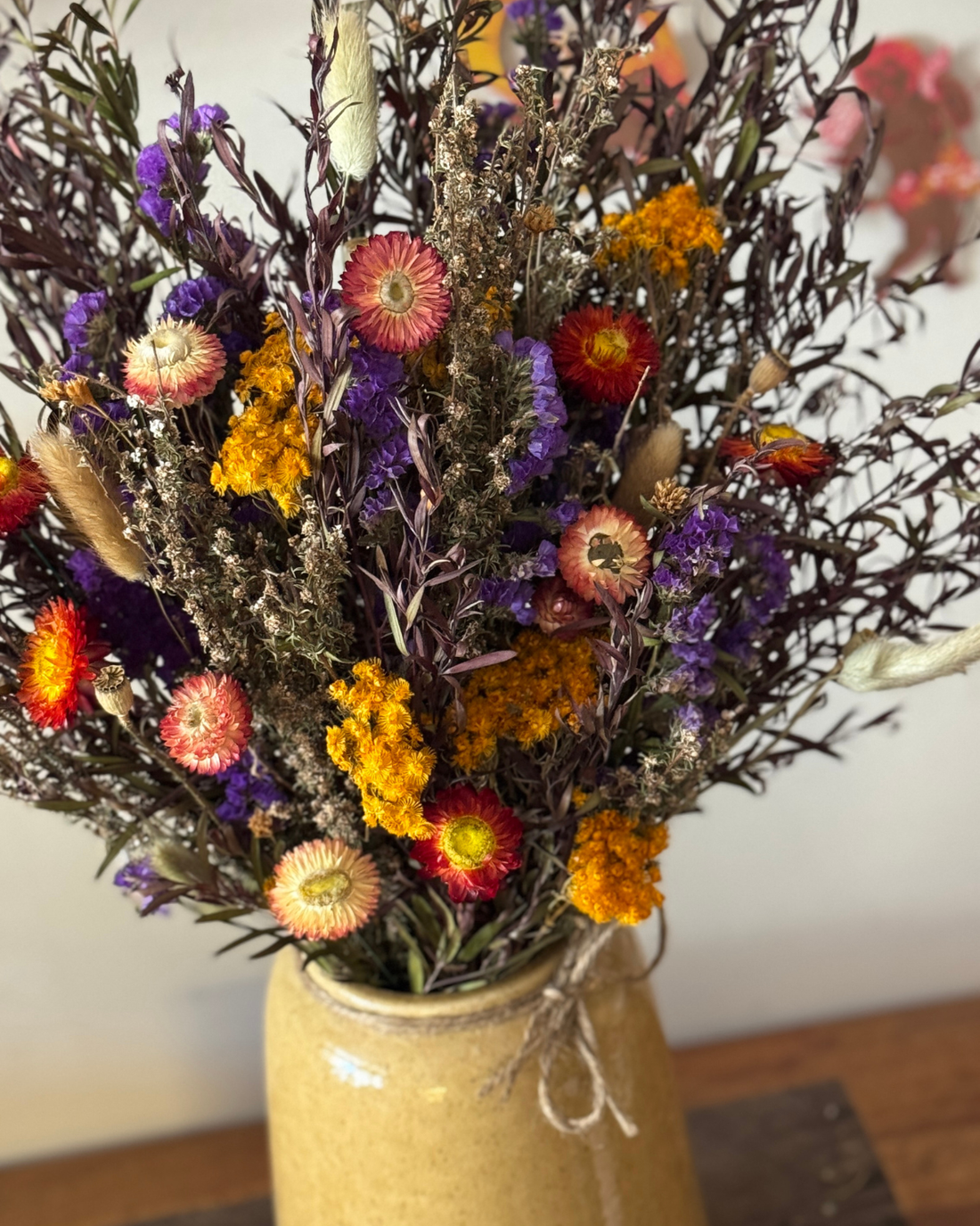 The Flora Bar Everlasting Vase ❘ Mustard Bloom  - Muswellbrook Florist Polly &amp; co