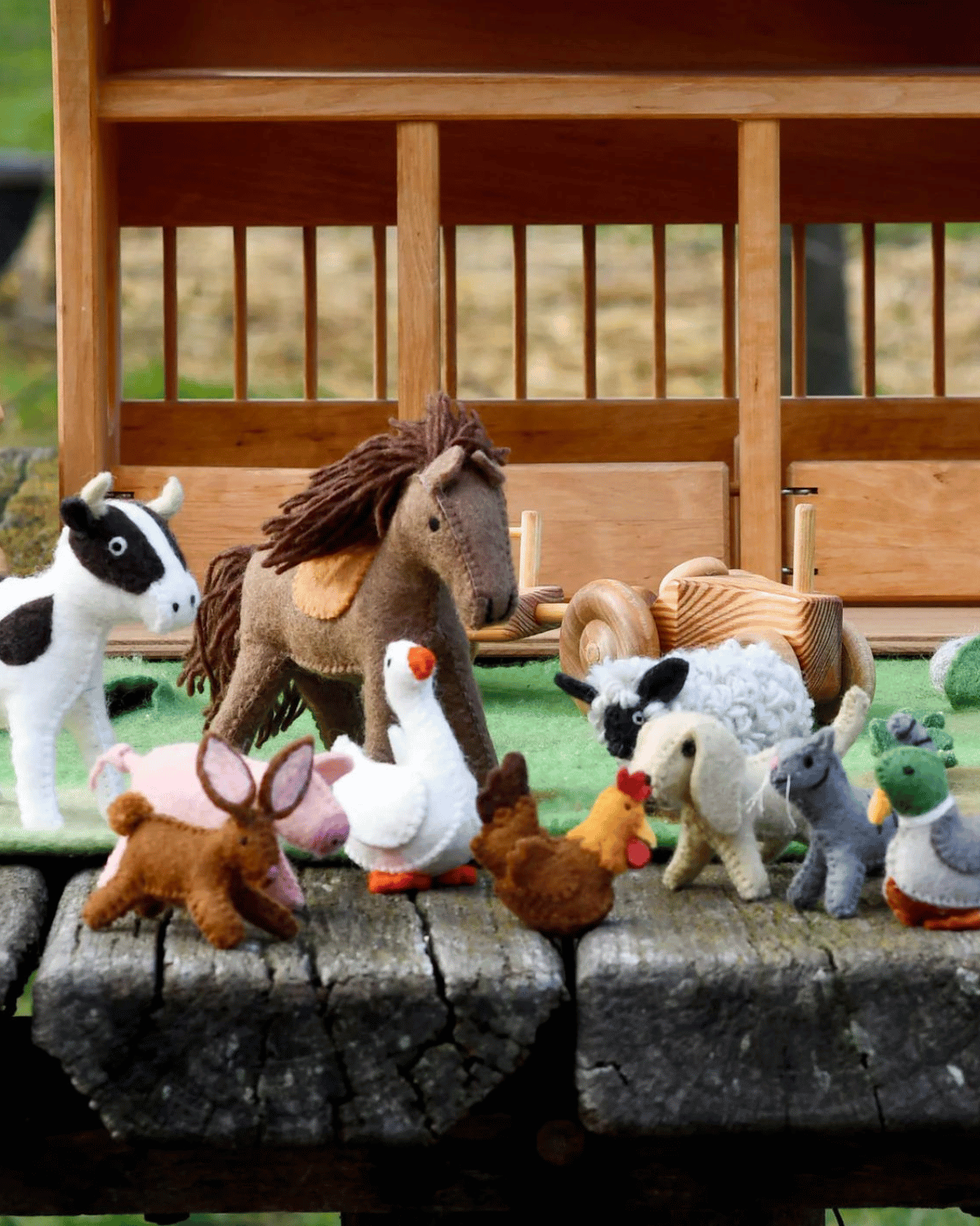 Felt Farm Animals Toys Set (Set of 10 Toys) by Tara Treasures