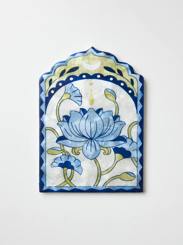 Fleur Lotus Blue Wall Art by Jones &amp; Co
