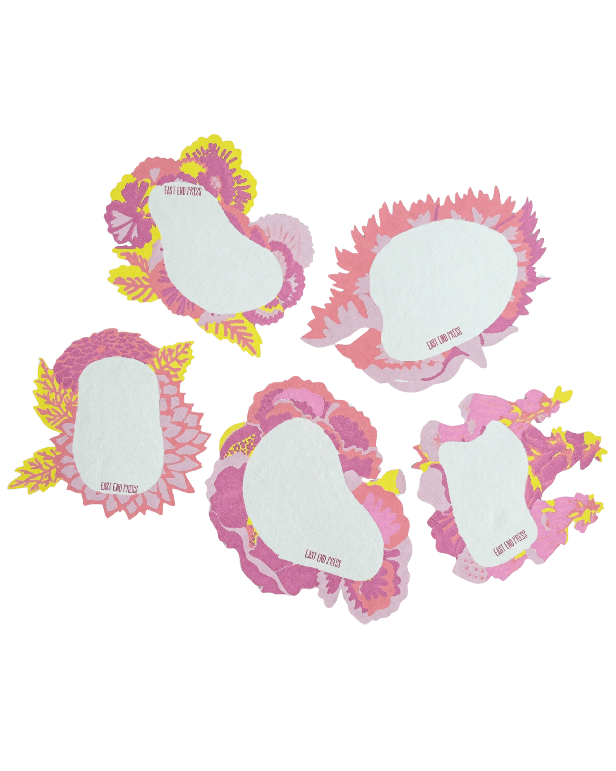 Floral Notelet Set by East End Press - pack of 5 greeting cards