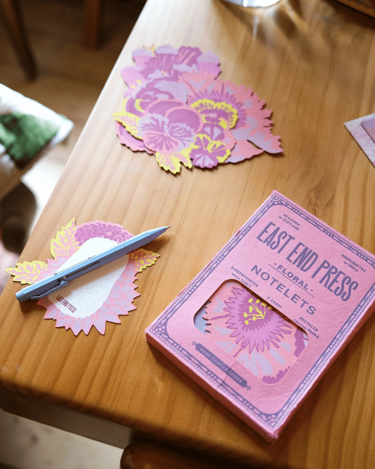 Floral Notelet Set by East End Press - pack of 5 greeting cards