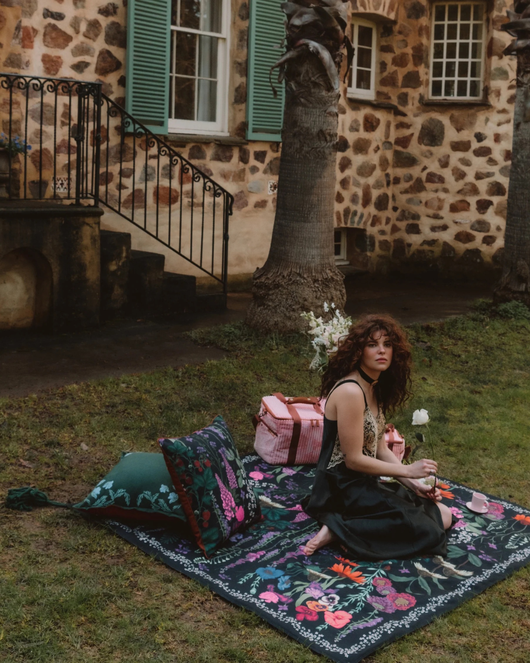 Flourish Picnic Rug - Clover by Wandering Folk