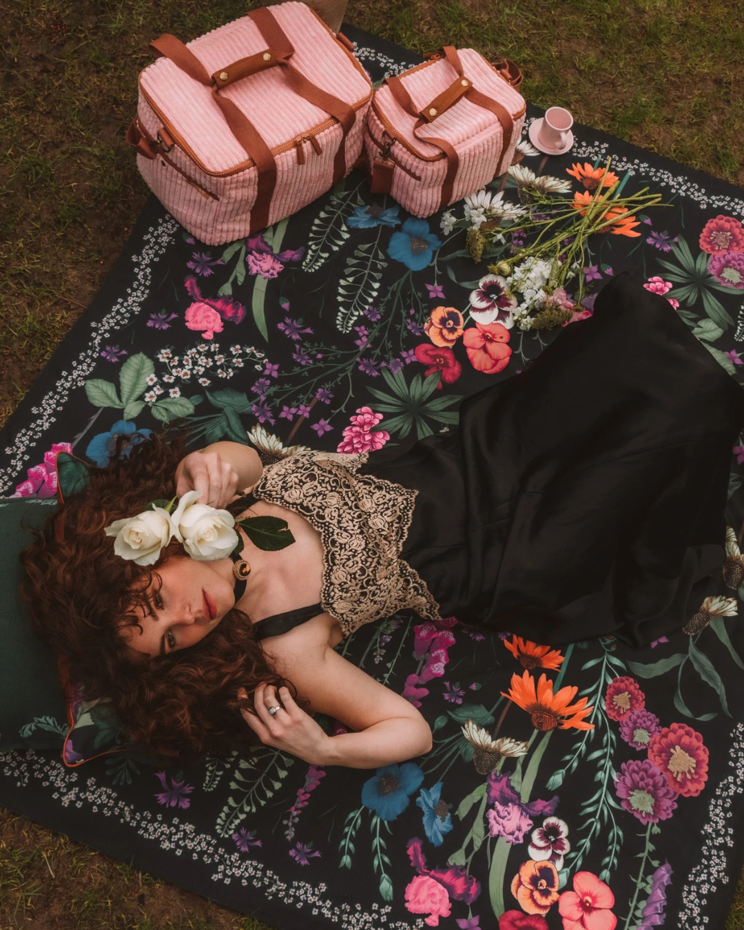 Flourish Picnic Rug - Clover by Wandering Folk