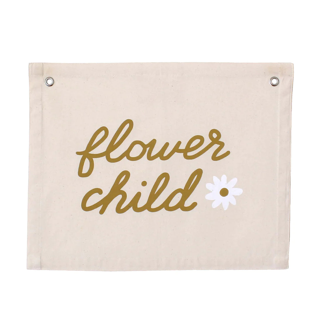 Imani Collective &quot;Flower Child&quot; Canvas Wall Banner. - Nursery Wall Art
