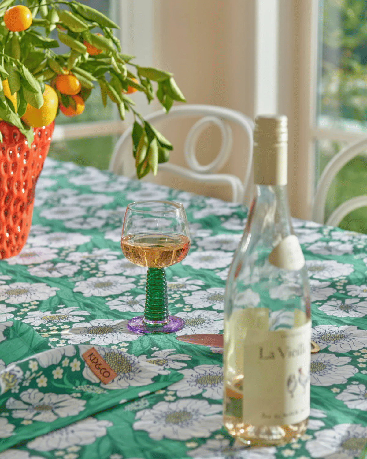 Garden Party Stalk Wine Glass (set of 2) by Kip&amp;Co
