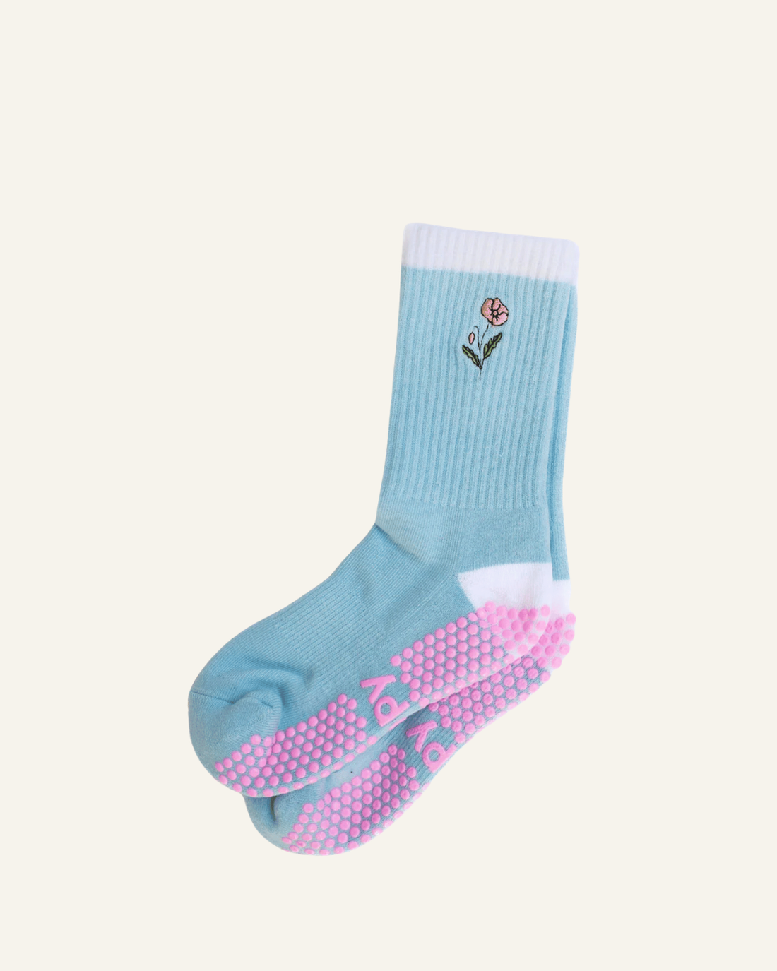 Grippy Socks - Winter Poppy from the In Bloom Collection 