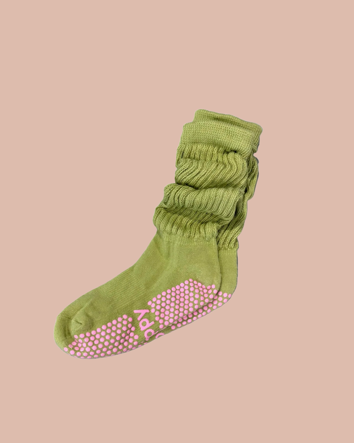 Matcha Scrunch Grippy Socks 