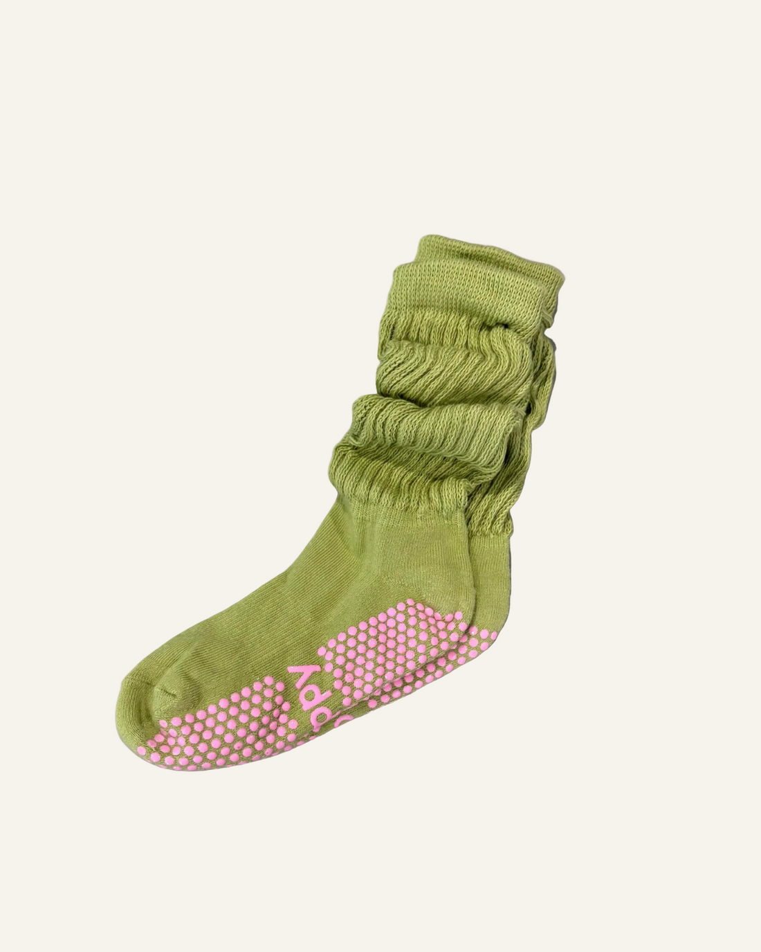 Matcha Scrunch Grippy Socks 