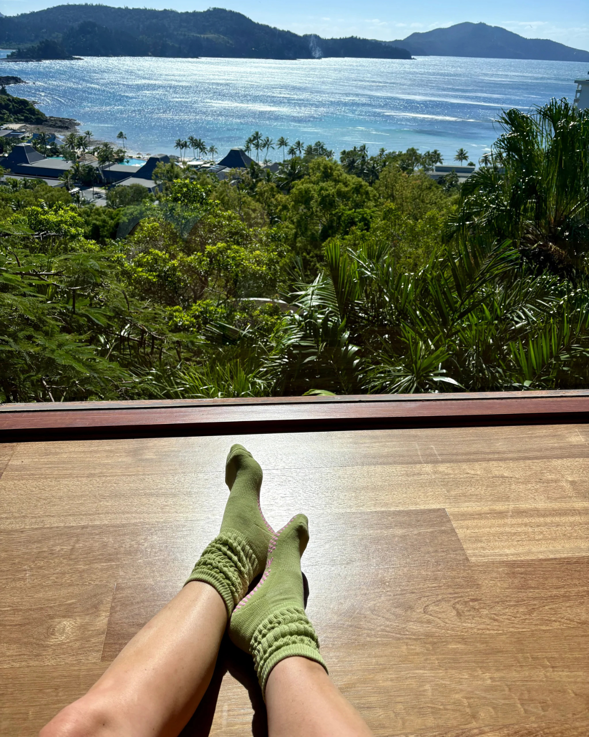 Matcha Scrunch Grippy Socks 