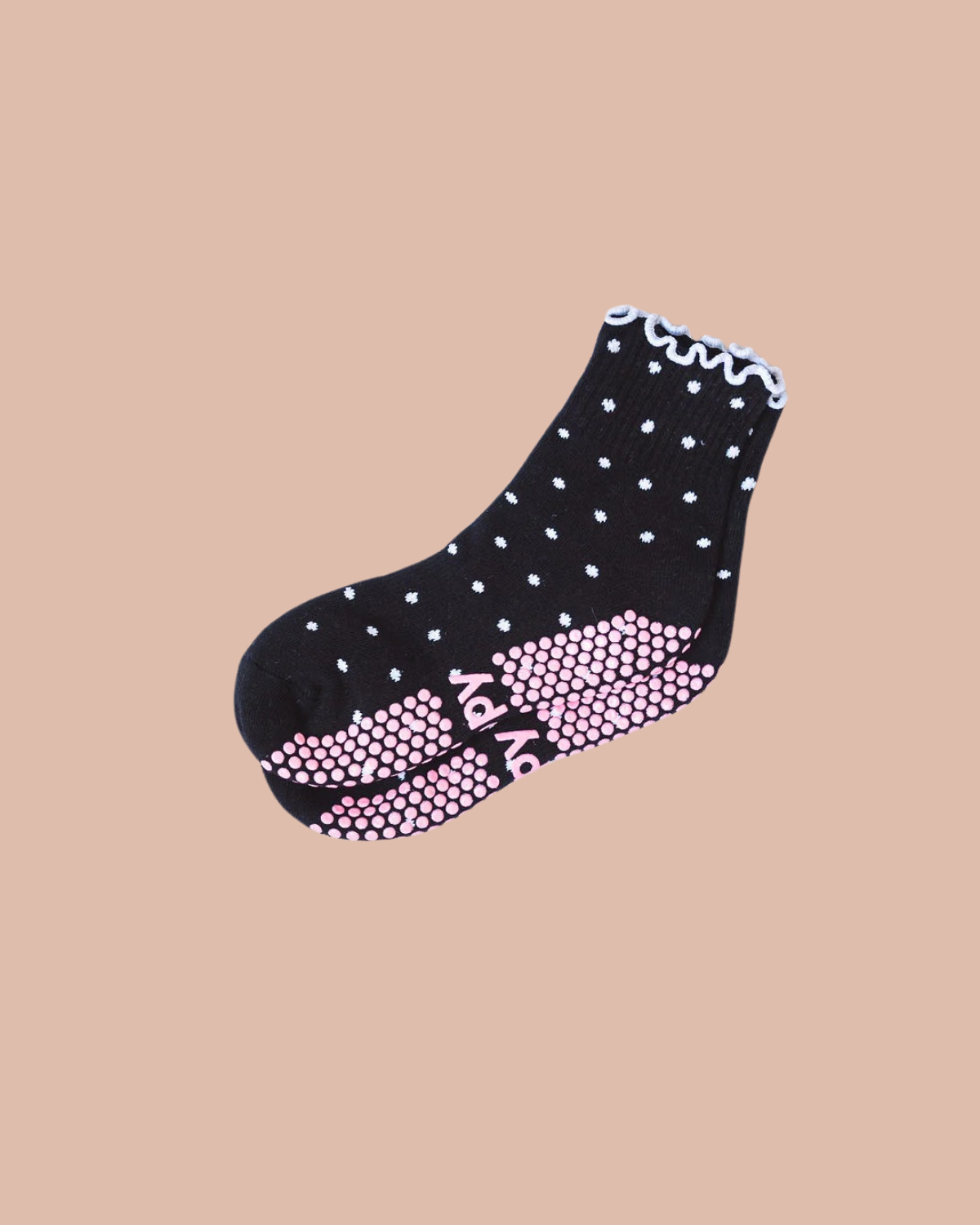 Black Dotty Pilates Grip Socks