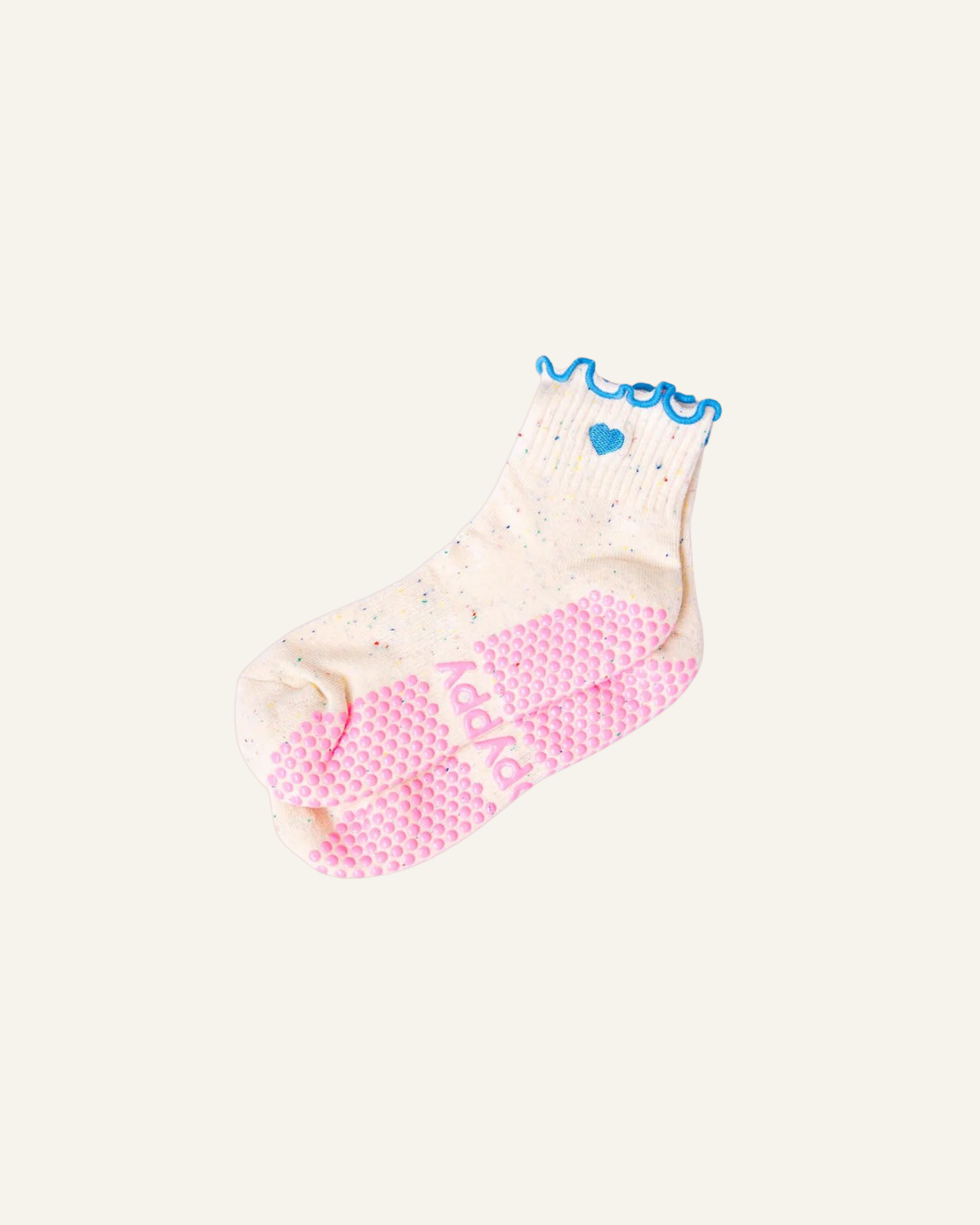 Confetti + Blue Frill Grippy Socks for Pilates