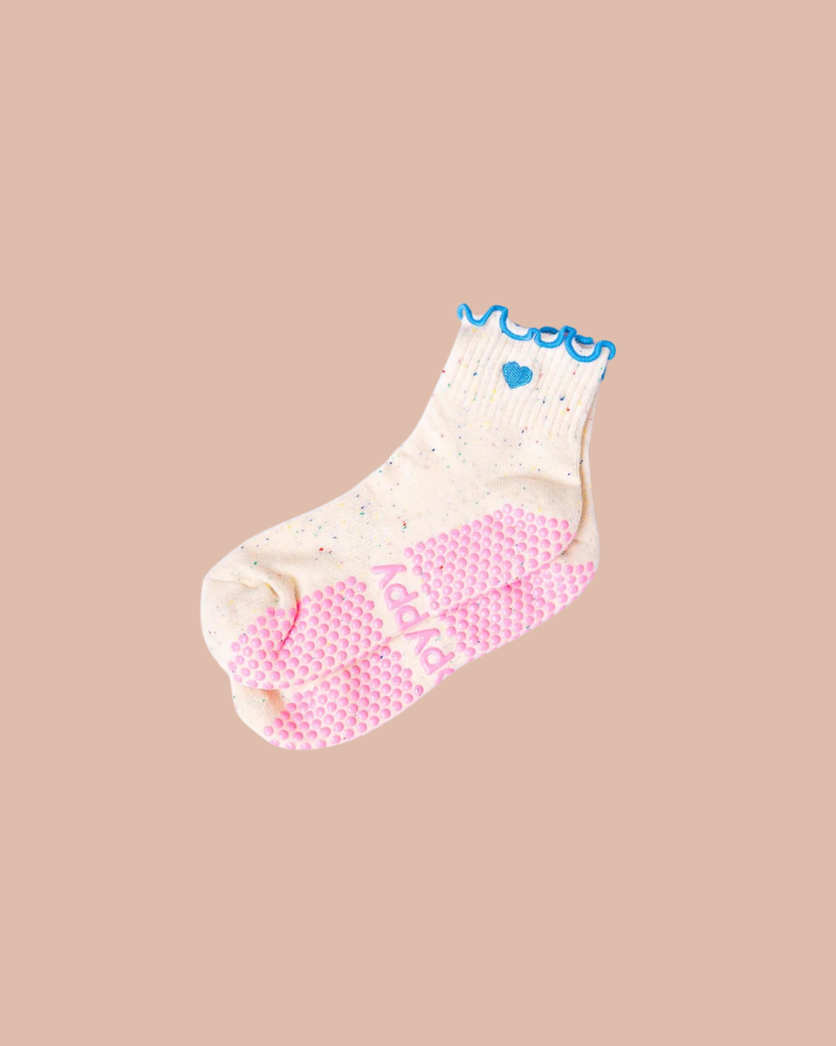 Confetti + Blue Frill Grippy Socks for Pilates