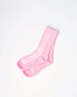 Grippy Socks - Pink Sidestripe Crew 