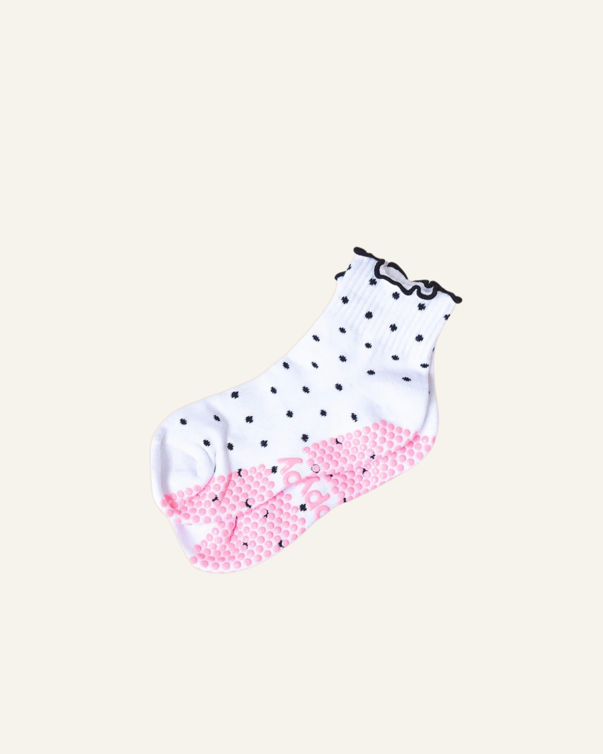 Grippy Socks - White Dotty