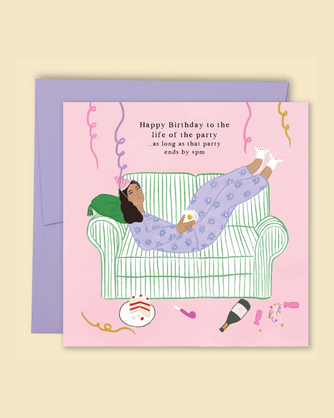 Happy Birthday to the Life of the Party… as long as that Party ends by 9pm Card by Constanza Goeppinger