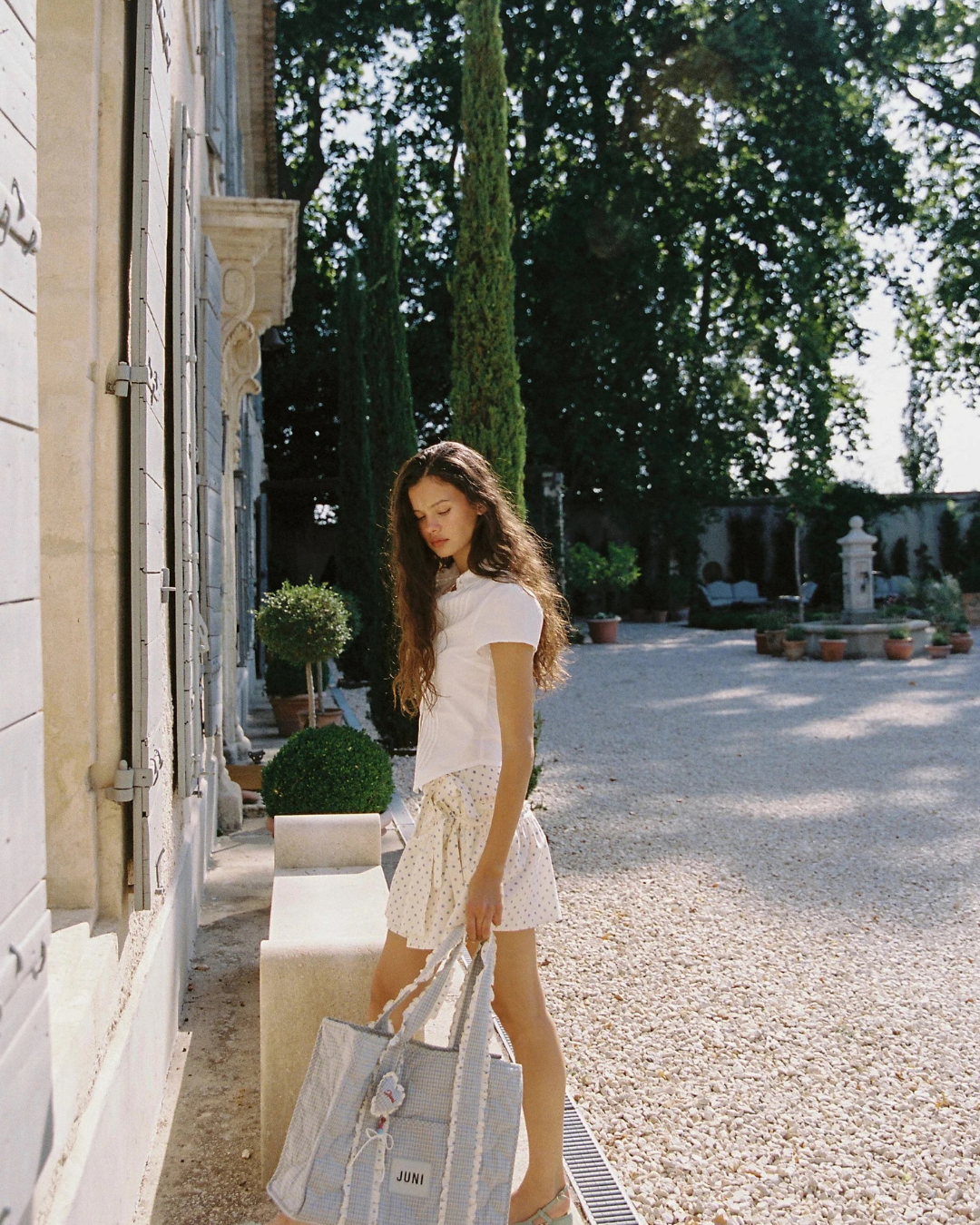 Heart Bag Charm - Blue Check by Juni 