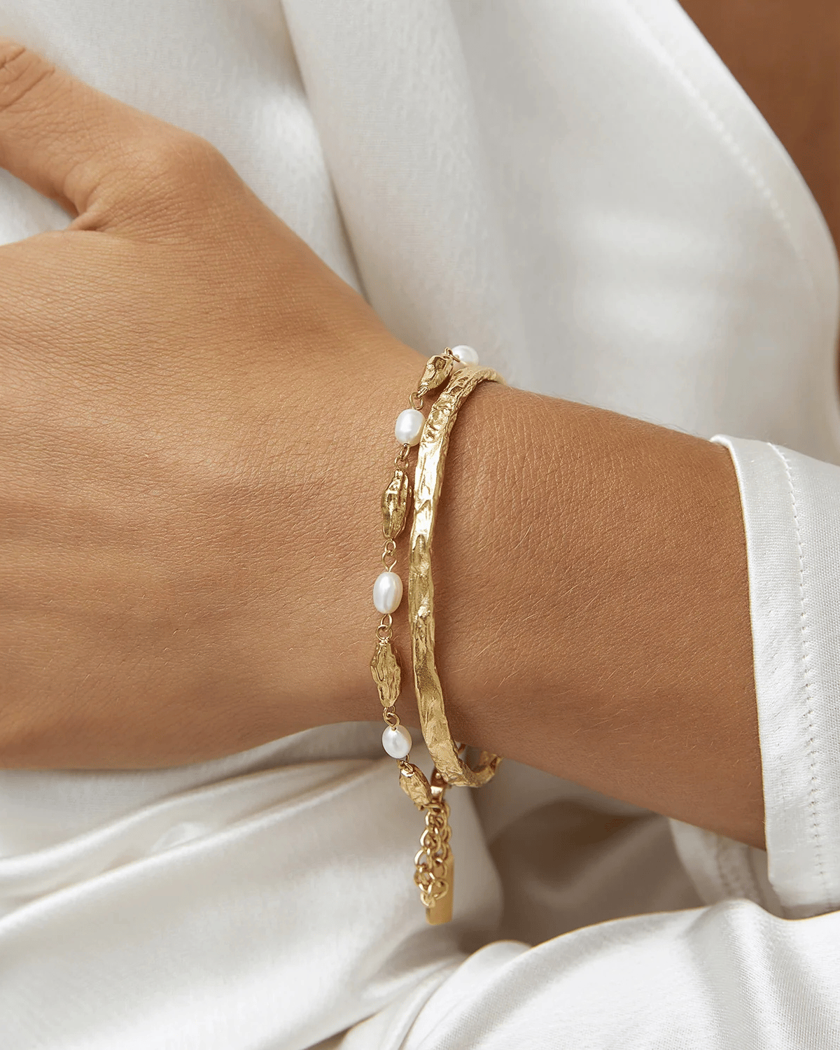 Helios Gold Cuff Bracelet by Arms of Eve