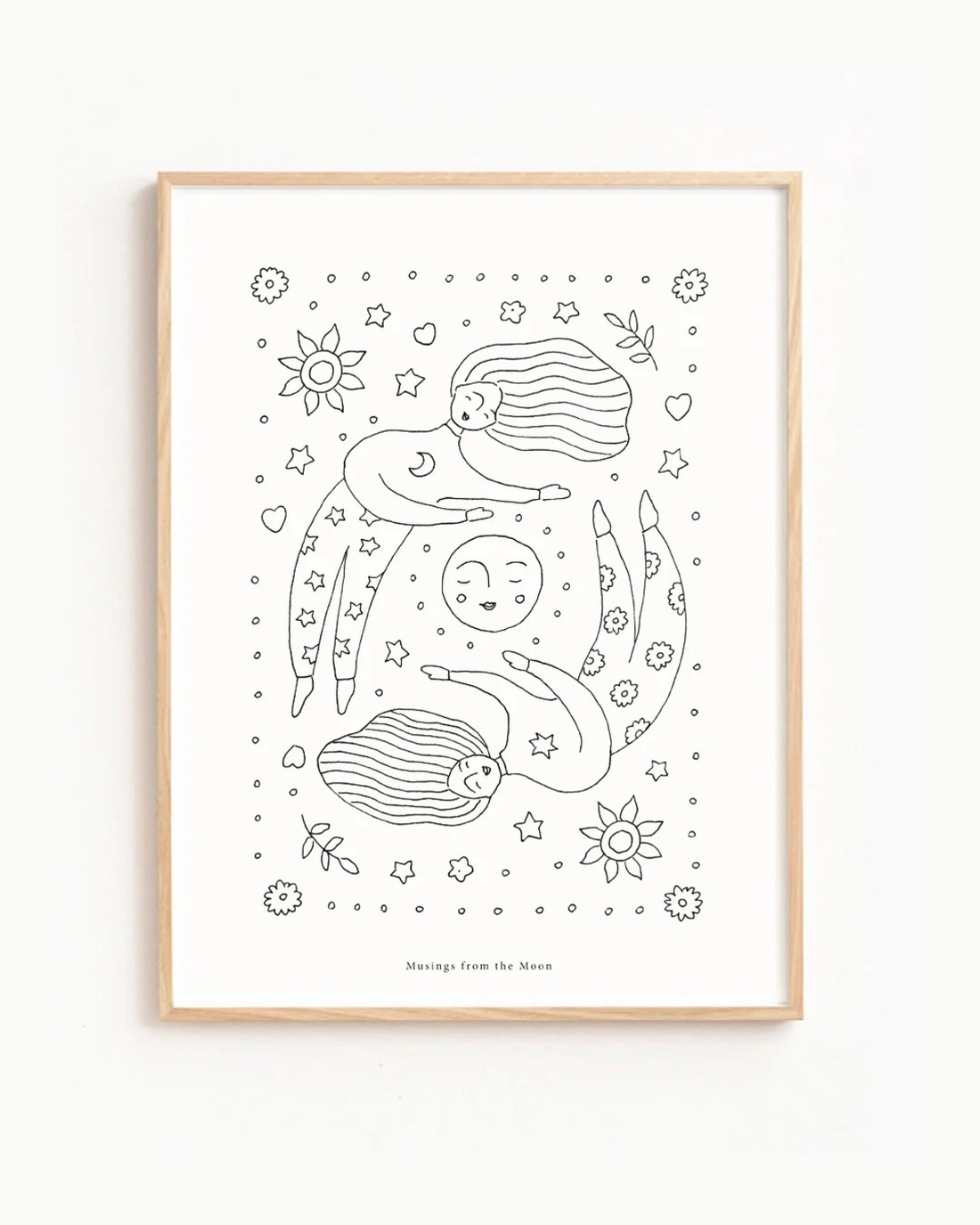 Illustrated Print - Moon Sisters by Musings from the Moon