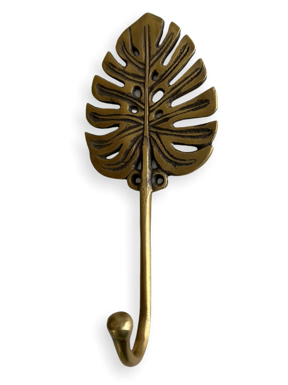 Brass Monstera Leaf Hook