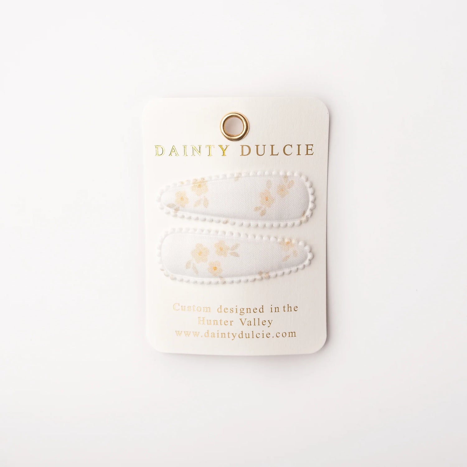 Fabric Hair Clips - Vera Beige
