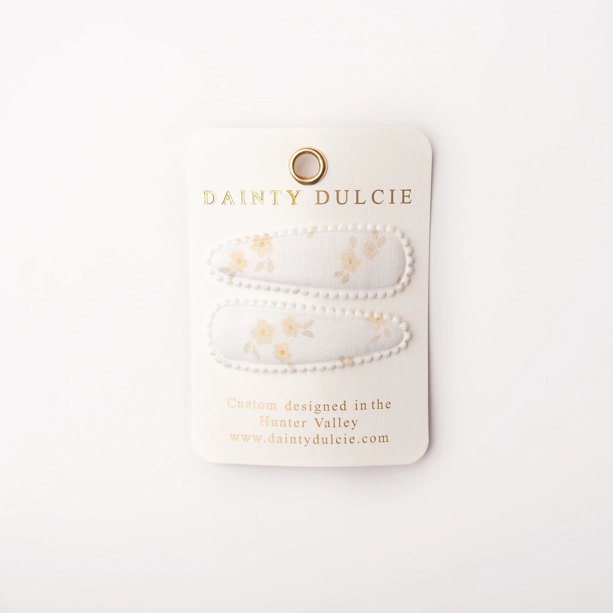 Fabric Hair Clips - Vera Beige