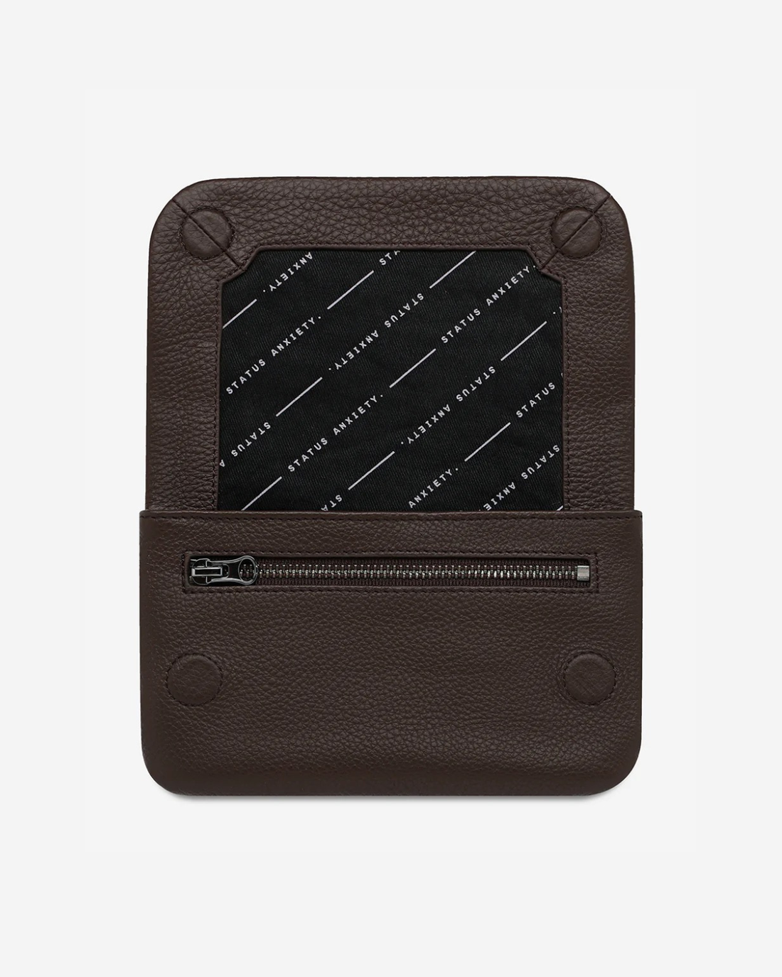 Status Anxiety Impermanent Leather Wallet - Cocoa 
