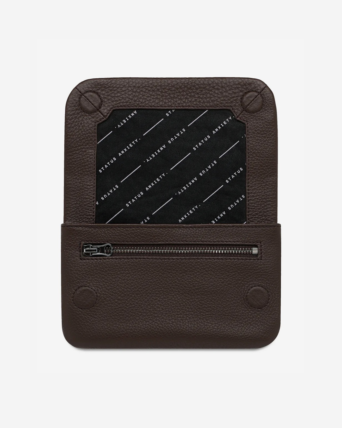 Status Anxiety Impermanent Leather Wallet - Cocoa 