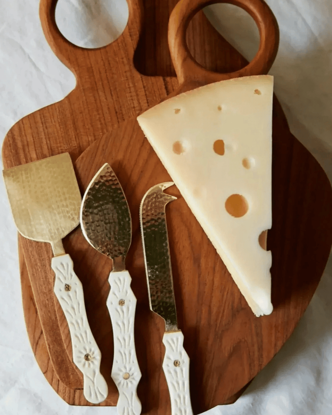 Hana Resin &amp; Gold Cheese Knife Set by Inartisan 