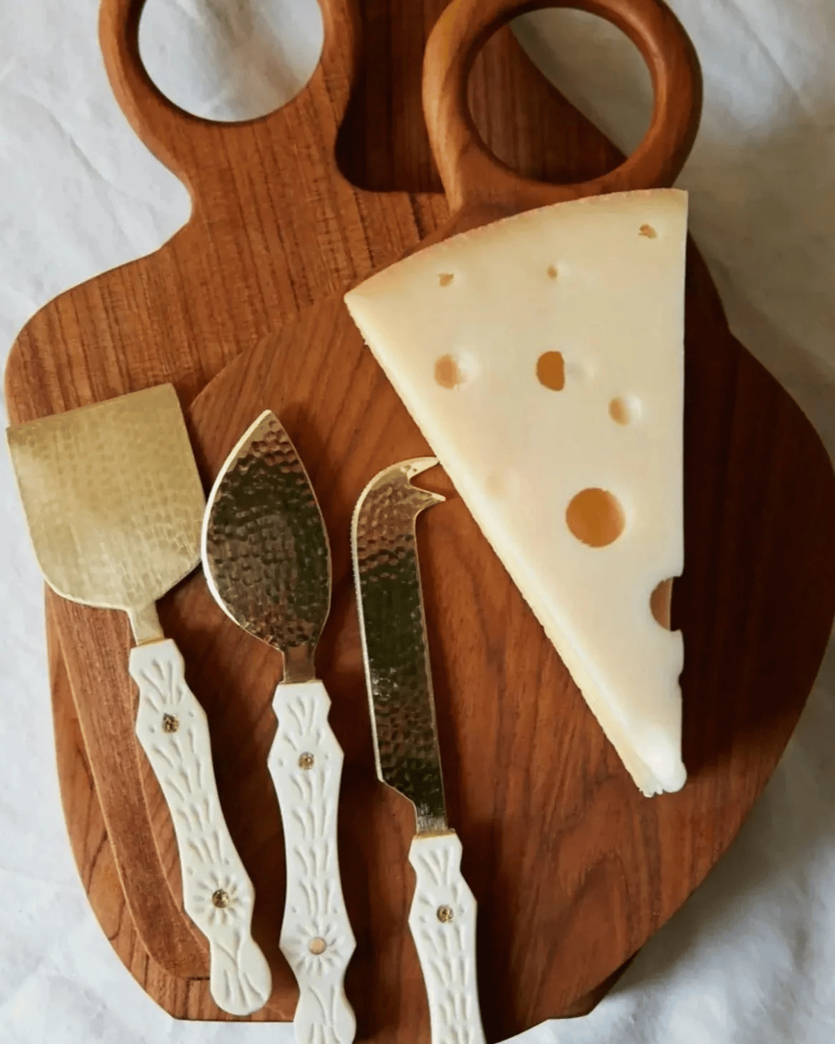 Hana Resin &amp; Gold Cheese Knife Set by Inartisan 